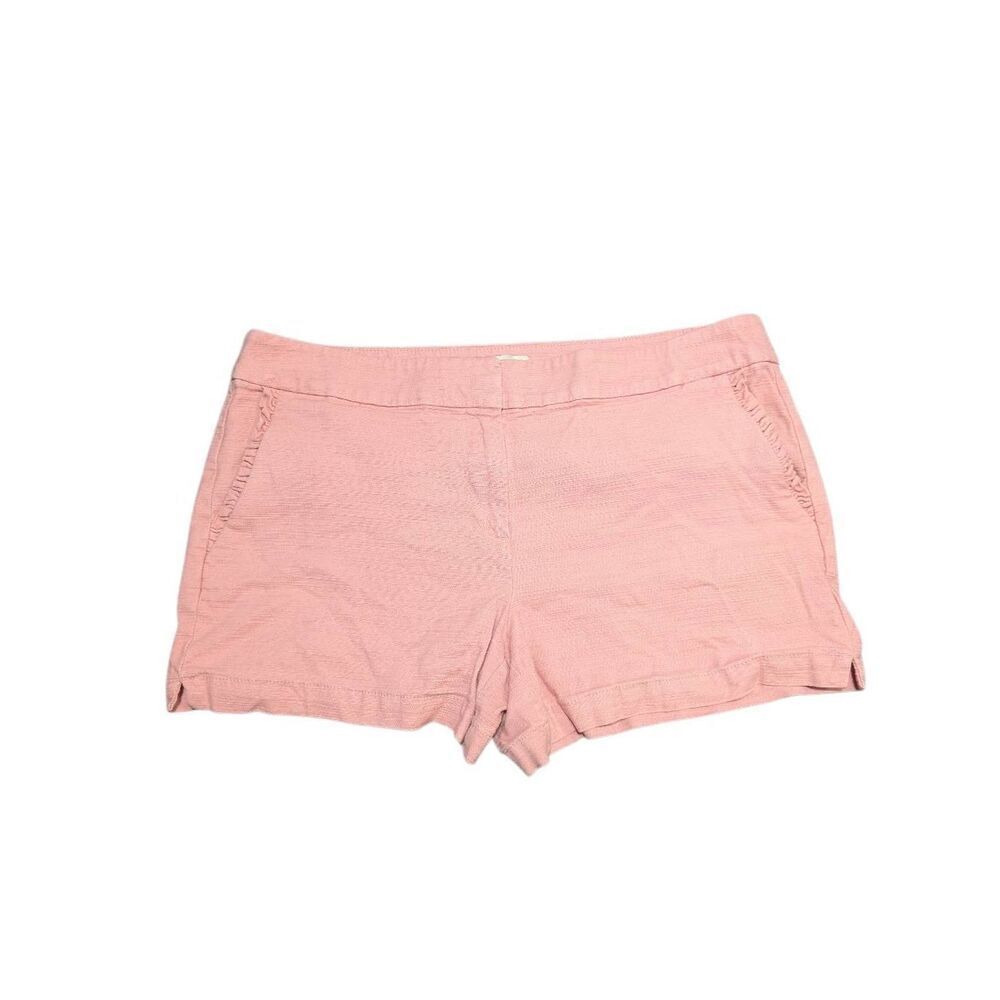 Loft 4' inch Pink Ruffled Shorts with Pockets Women's Size 12